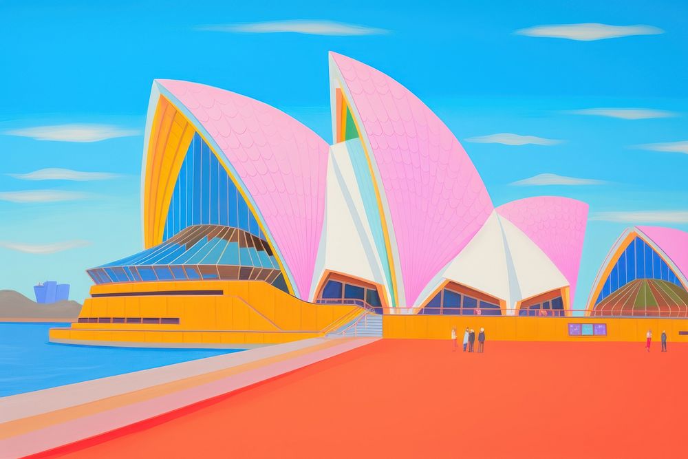 Sydney opera house architecture outdoors landmark. AI generated Image by rawpixel.