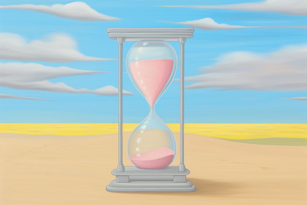 Hourglass time deadline outdoors. AI generated Image by rawpixel.