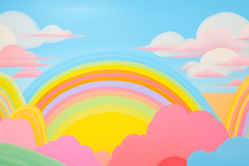 Rainbow painting backgrounds pattern. AI generated Image by rawpixel.