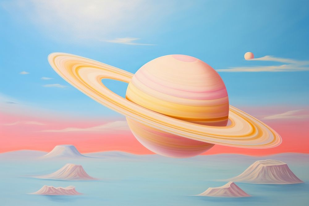 Saturn astronomy outdoors nature. AI generated Image by rawpixel.