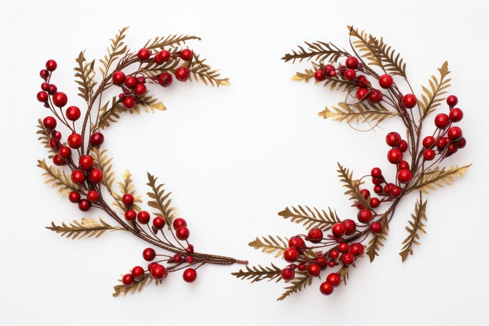 Christmas garland christmas jewelry white background. AI generated Image by rawpixel.