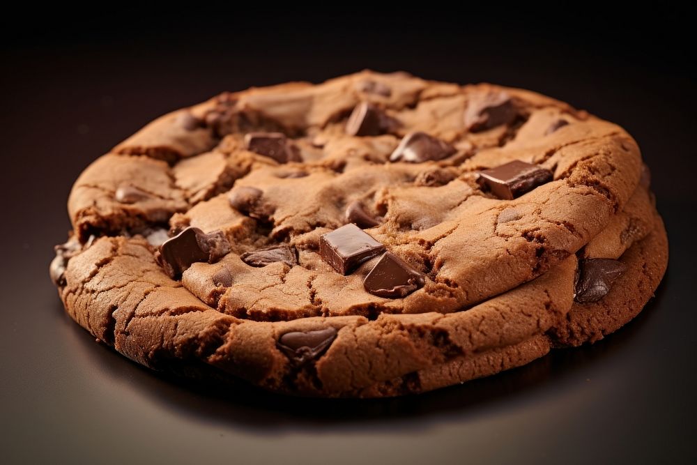 Chocolate cookie dessert food confectionery. AI generated Image by rawpixel.