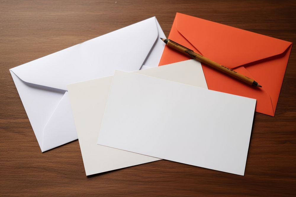 Postcard and envelope paper mail document. AI generated Image by rawpixel.