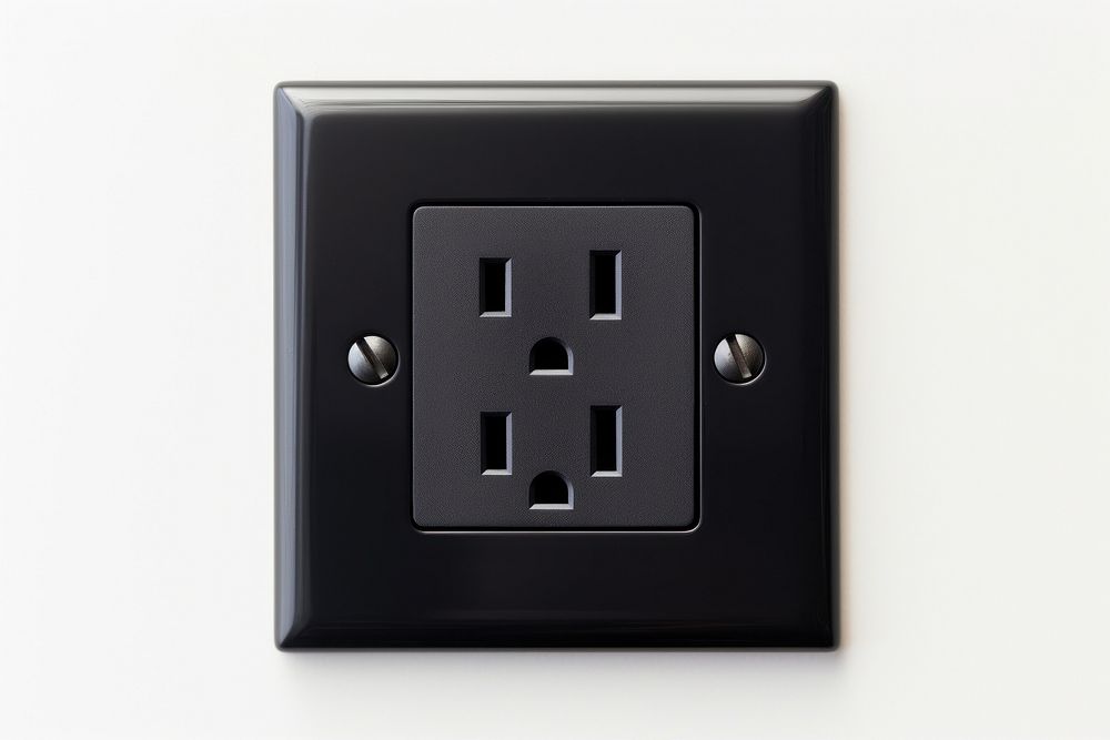 Black Wall socket electronics electricity technology. AI generated Image by rawpixel.