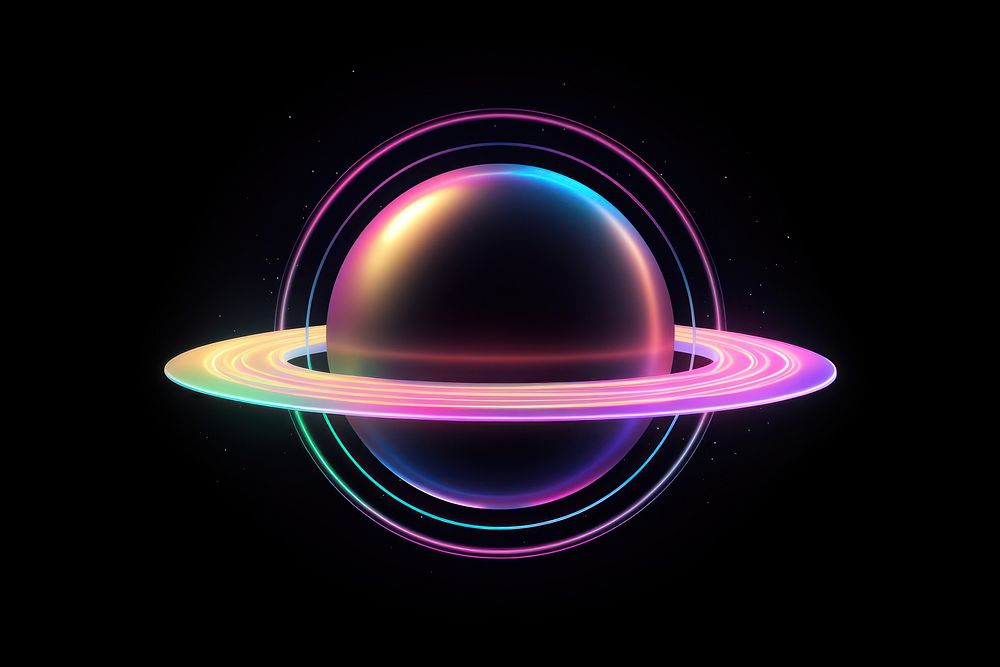 Saturn universe planet light. AI generated Image by rawpixel.