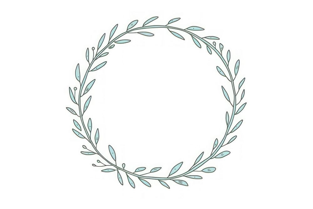 Wreath pattern circle herbal. AI generated Image by rawpixel.