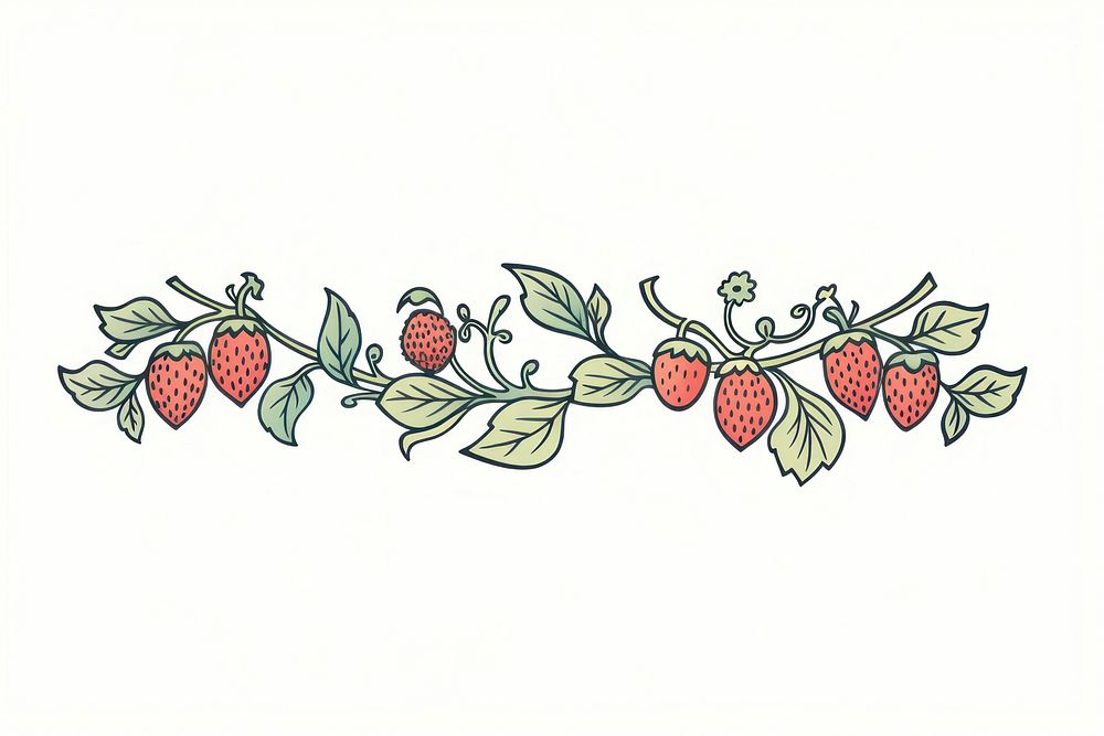 Berry pattern fruit plant. AI generated Image by rawpixel.