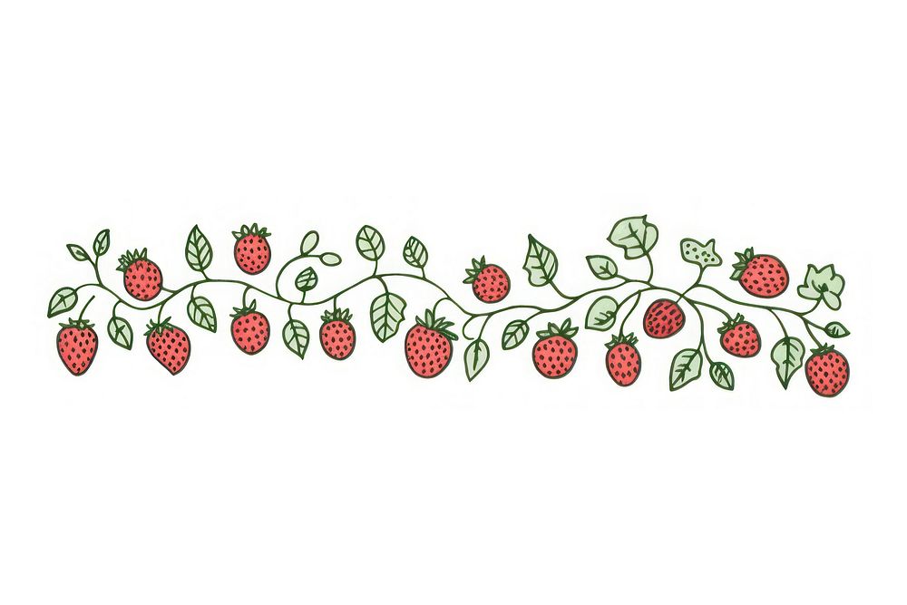Berry strawberry pattern fruit. AI generated Image by rawpixel.