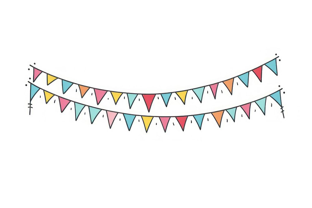 Birthday flag text white background celebration. AI generated Image by rawpixel.