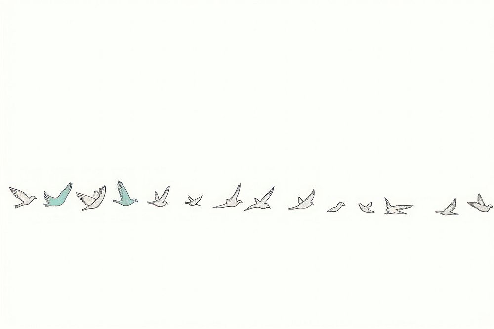Birds flying animal flock text. AI generated Image by rawpixel.