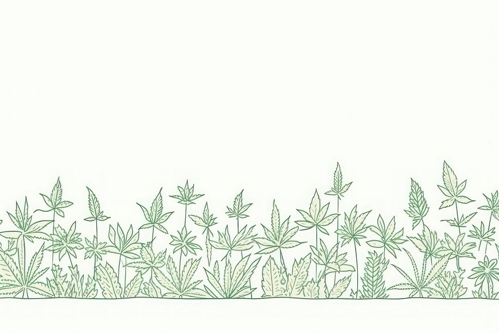 Cannabis backgrounds pattern drawing. AI generated Image by rawpixel.