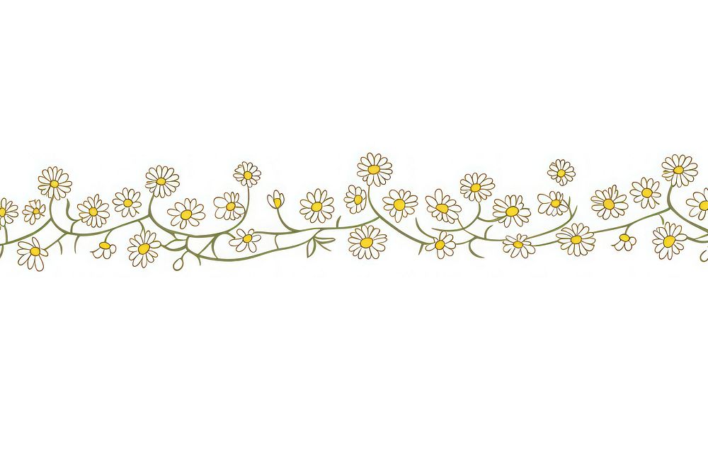 Daisy flower graphics pattern white. AI generated Image by rawpixel.