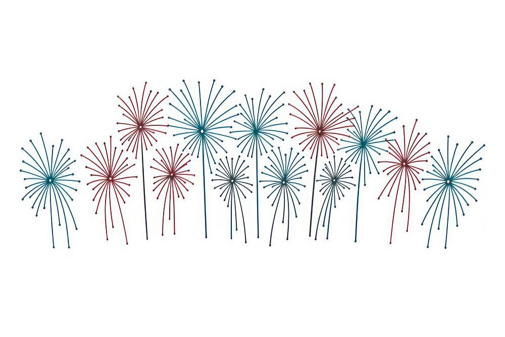 Fireworks white background celebration recreation. AI generated Image by rawpixel.
