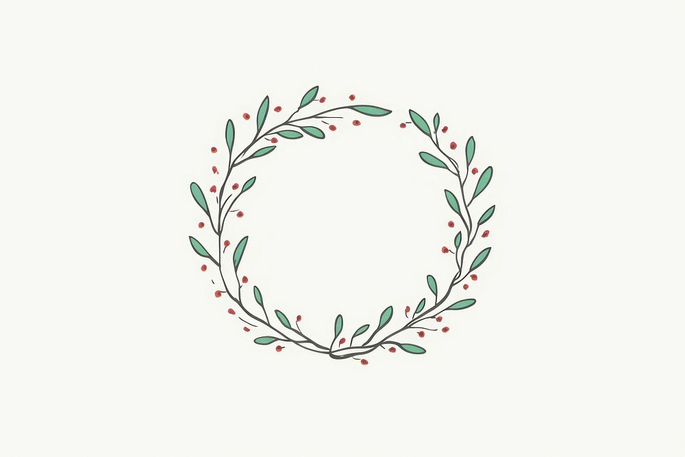Graphics pattern wreath plant. AI generated Image by rawpixel.