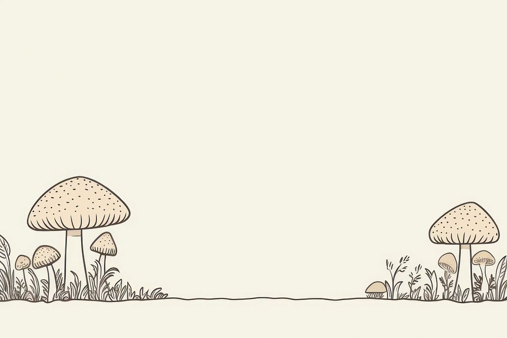 Mushroom drawing sketch plant. AI generated Image by rawpixel.