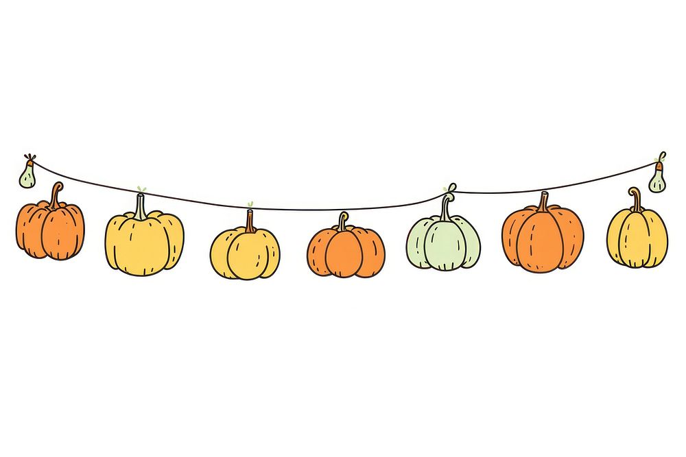 Pumpkins food clothesline celebration. AI generated Image by rawpixel.