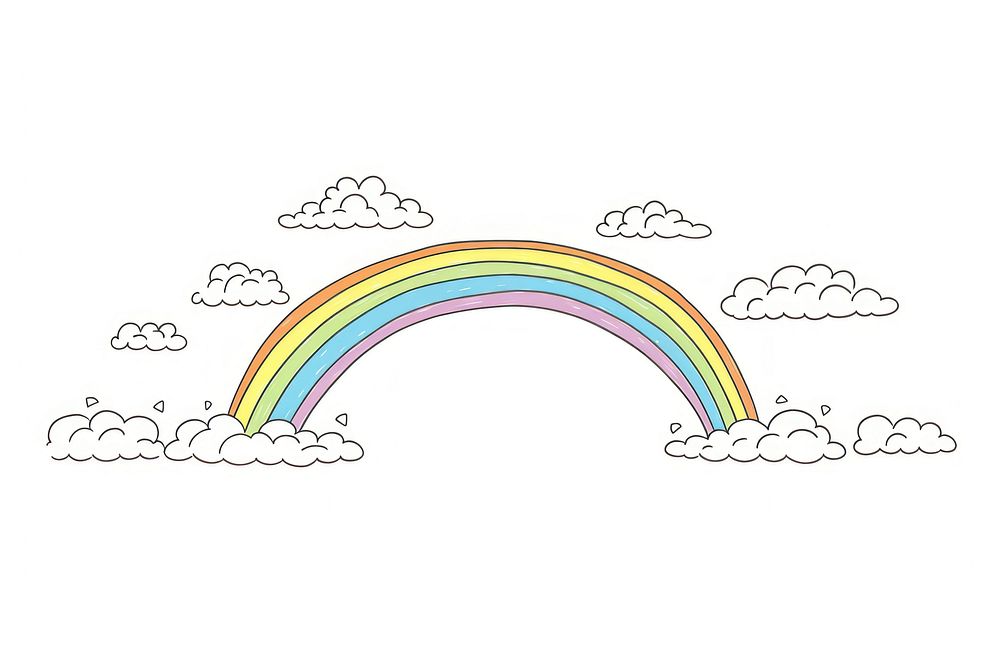 Rainbow and cloud outdoors nature sky. AI generated Image by rawpixel.