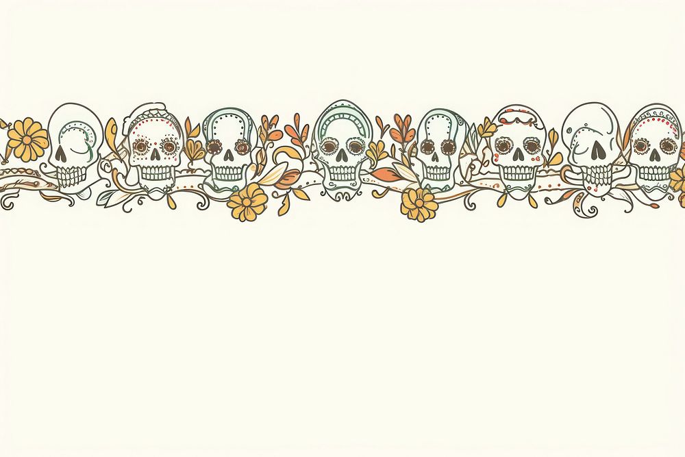 Skulls graphics pattern accessories. AI generated Image by rawpixel.