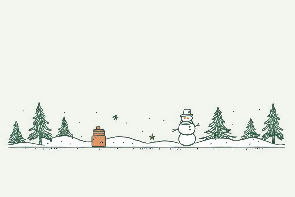 Snowman outdoors drawing winter. AI generated Image by rawpixel.