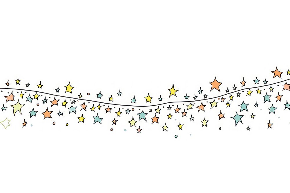 Star confetti pattern illuminated. AI generated Image by rawpixel.