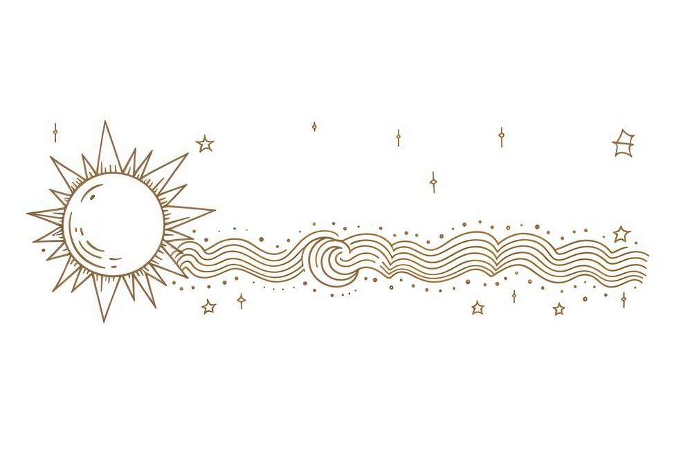 Sun and moon text tranquility creativity. AI generated Image by rawpixel.