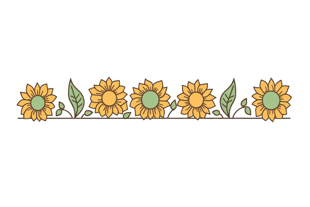 Sunflower graphics pattern plant. AI generated Image by rawpixel.