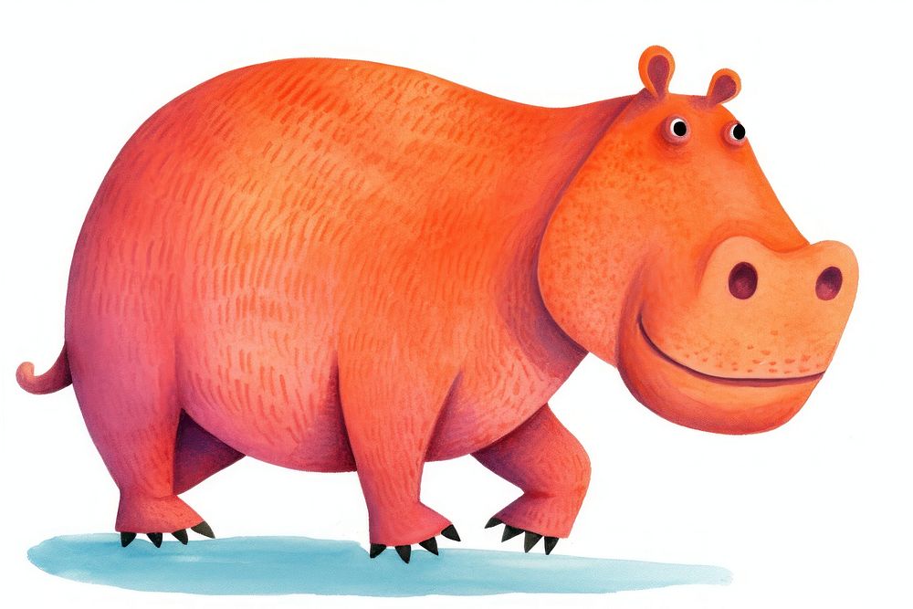 Hippo animal mammal pig. AI generated Image by rawpixel.