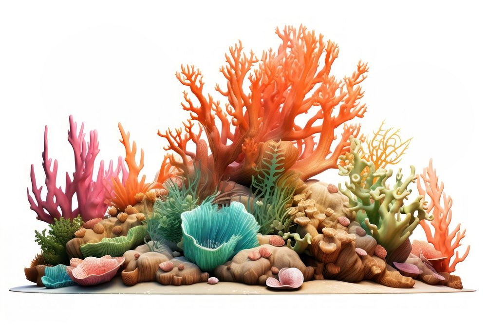 Coral reef aquarium nature plant. AI generated Image by rawpixel.