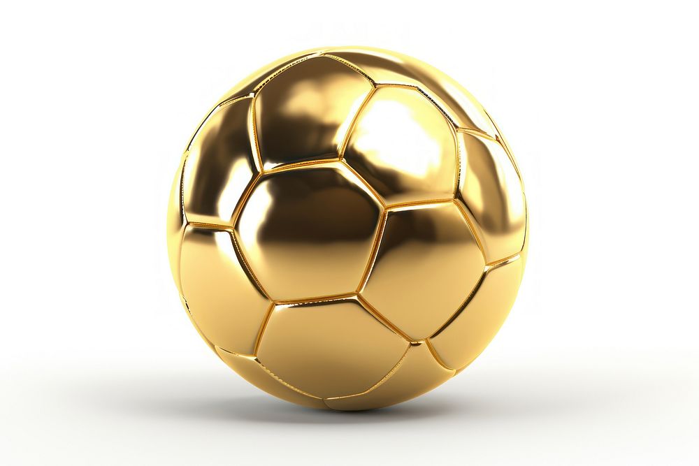 A soccer ball football sports gold. AI generated Image by rawpixel.