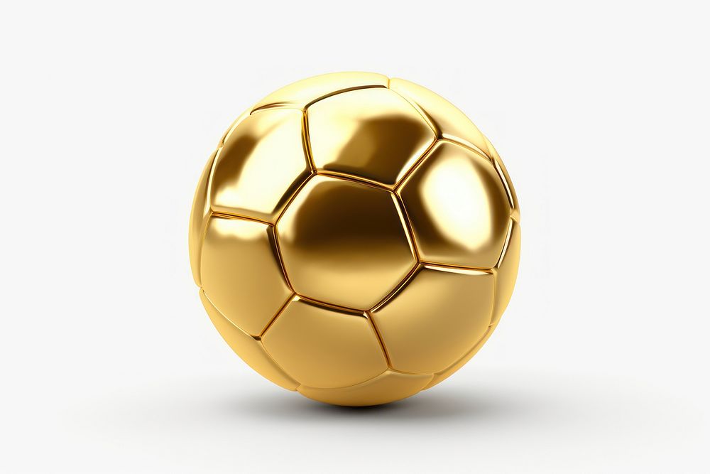 A soccer ball football sports gold. 