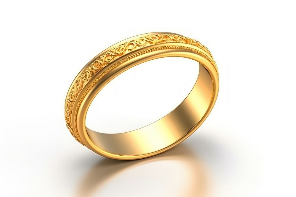 A ring gold jewelry white background. AI generated Image by rawpixel.
