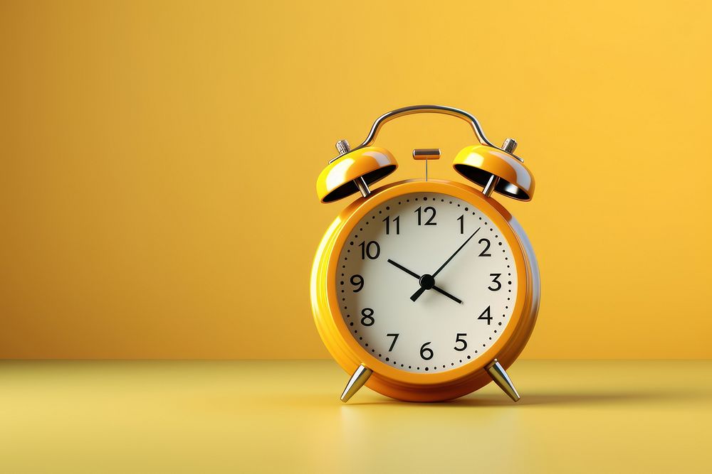 Alarm clock gold furniture cosmetics. AI generated Image by rawpixel.