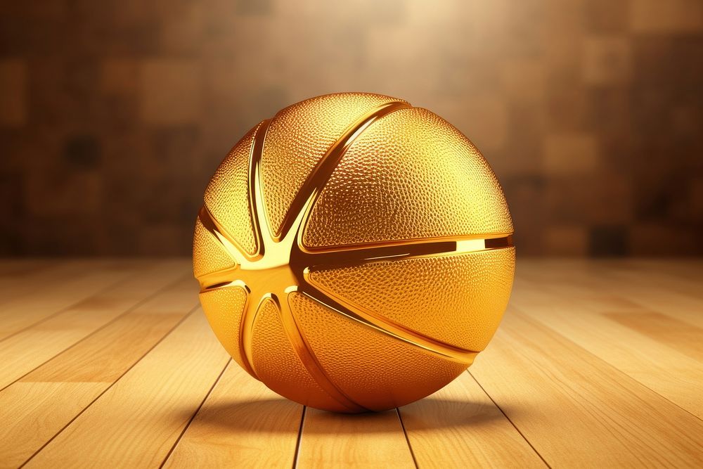 Basketball sphere sports gold. 
