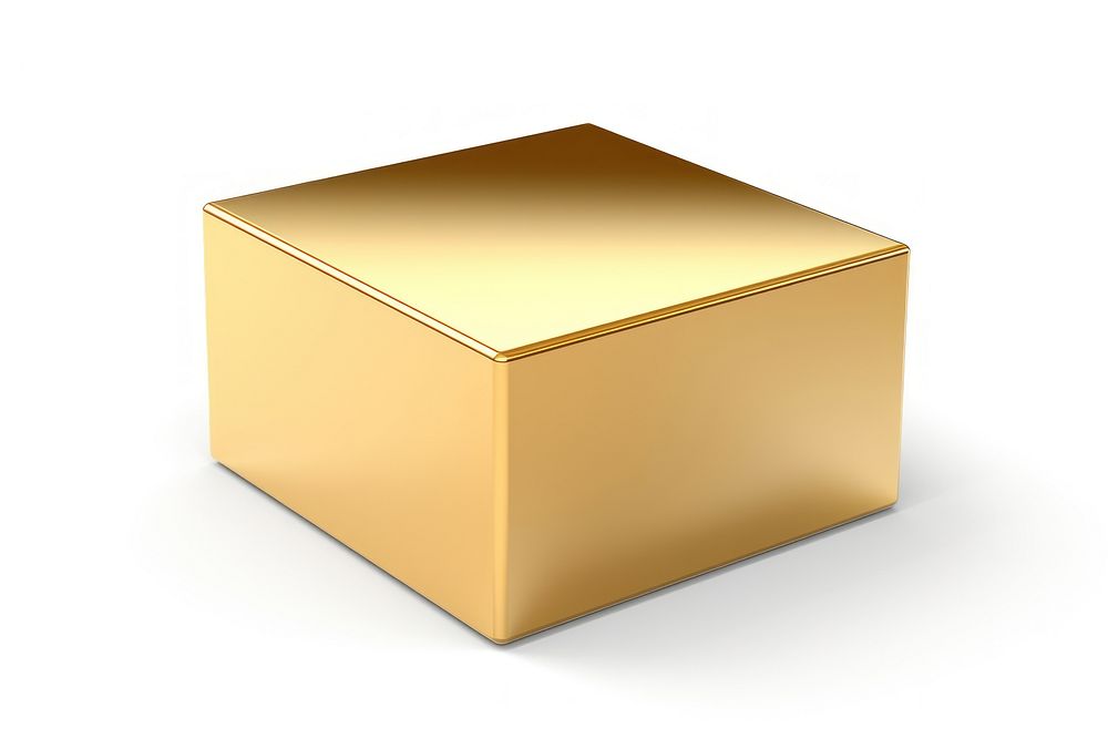Box metal gold white background. AI generated Image by rawpixel.