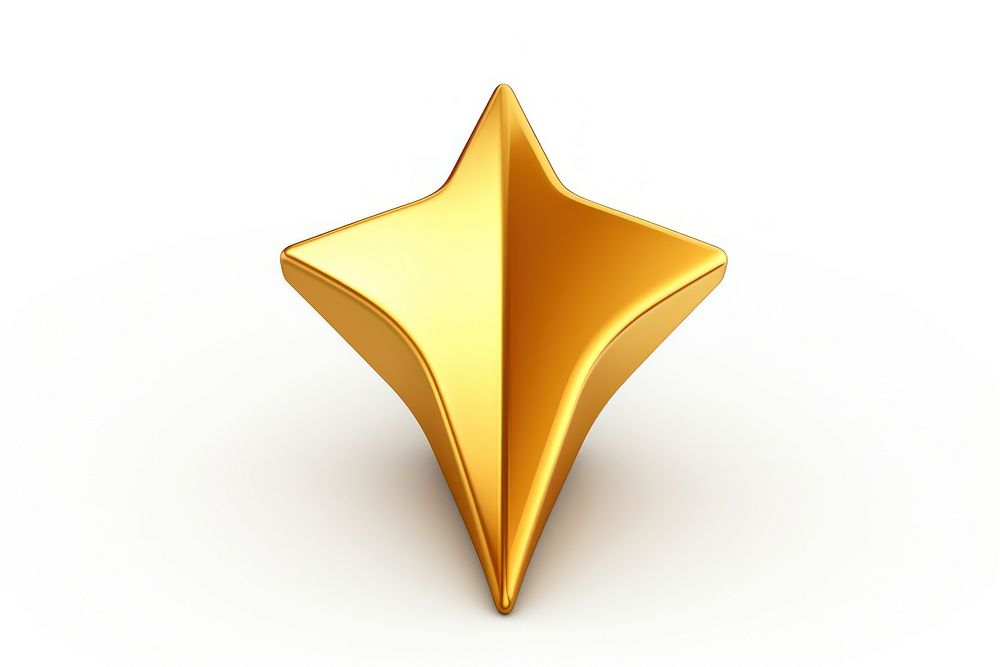 Cursor arrow icon symbol gold white background. AI generated Image by rawpixel.