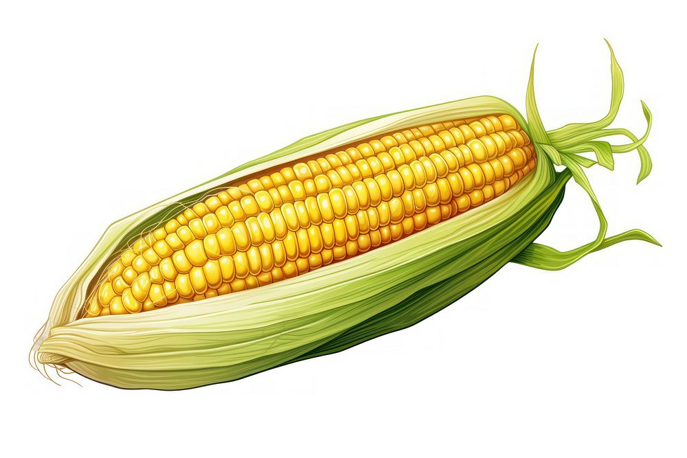 Vegetables doodle corn vegetable plant. AI generated Image by rawpixel.