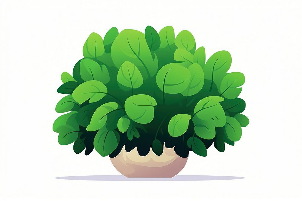 A bush vegetable cartoon plant. AI generated Image by rawpixel.