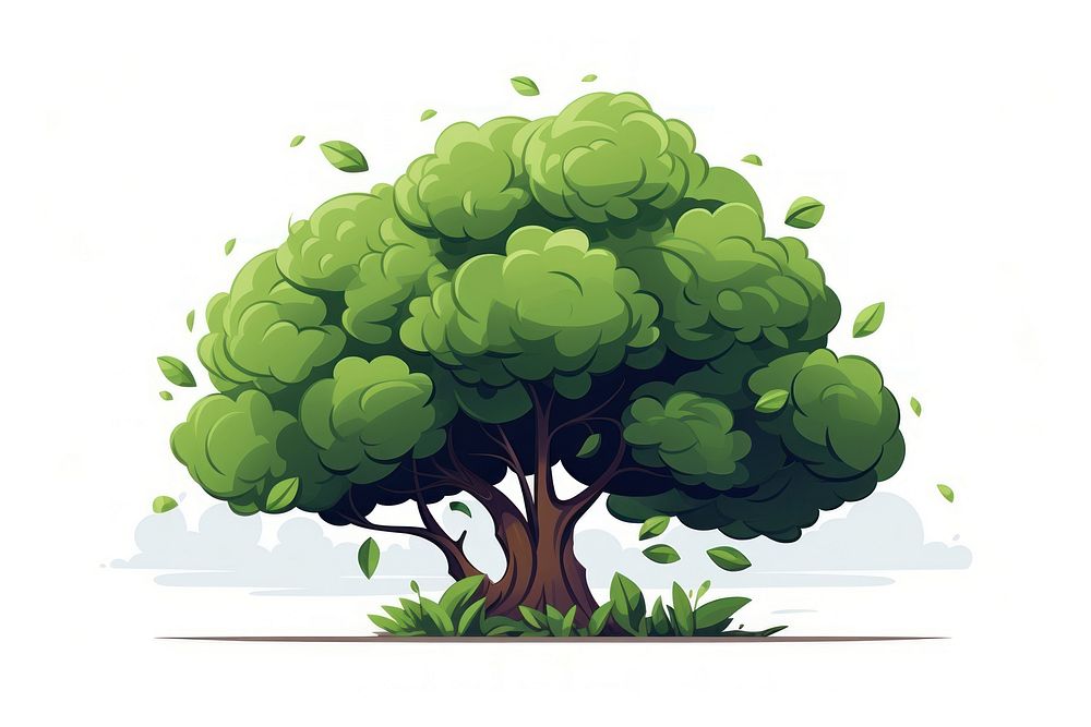 A bush cartoon plant green. AI generated Image by rawpixel.