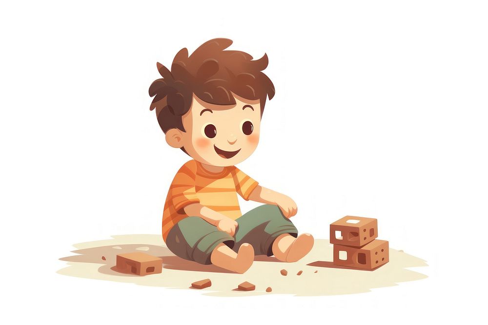 A little boy playing cartoon baby cute. AI generated Image by rawpixel.