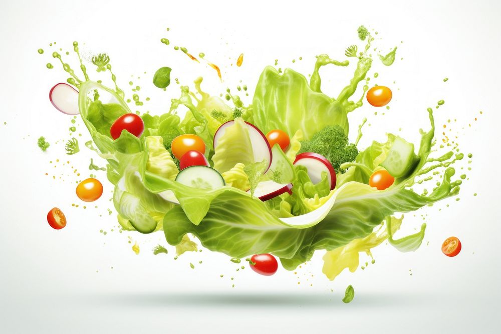 Vegetable salad lettuce plant food. AI generated Image by rawpixel.