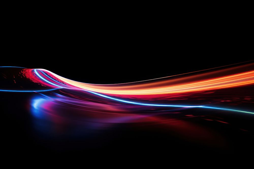 Curve light speed night. AI generated Image by rawpixel.
