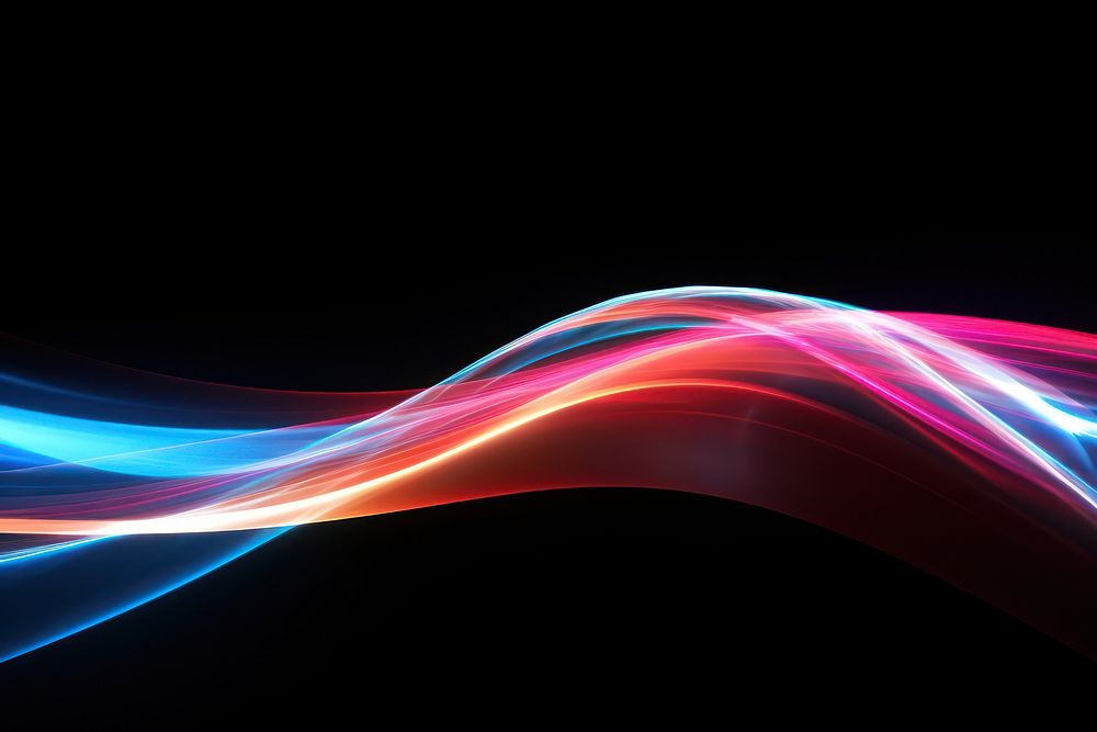 Dynamic curve light backgrounds speed. AI generated Image by rawpixel.