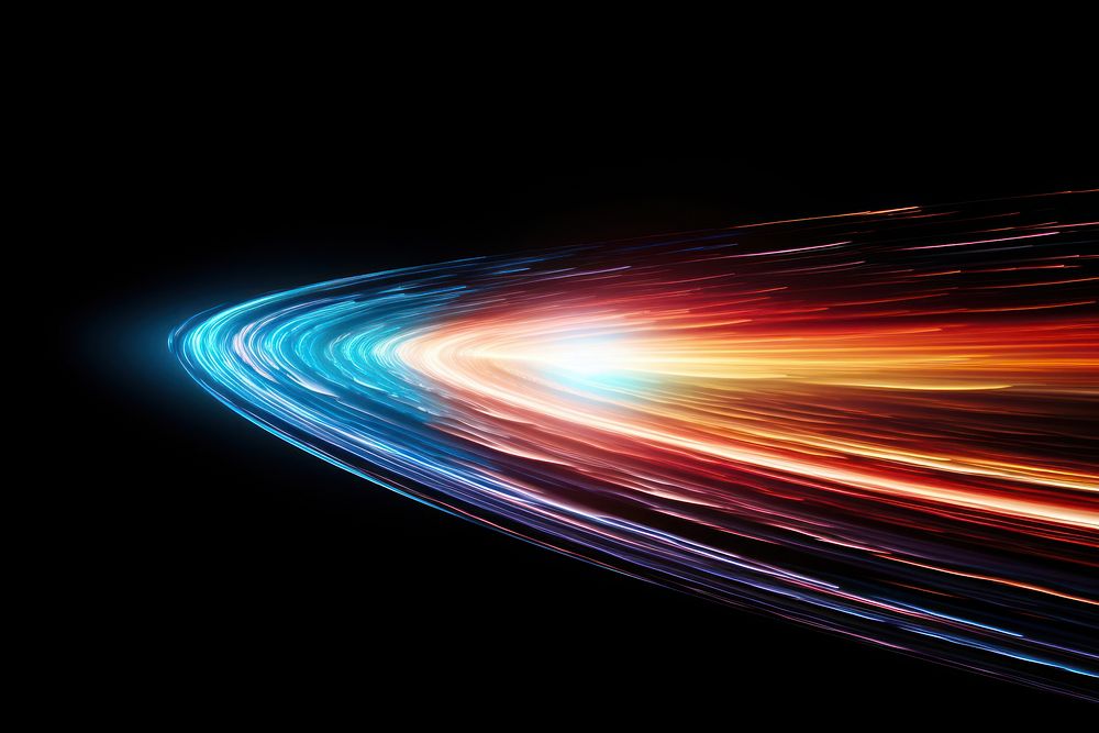 Round light speed night. AI generated Image by rawpixel.