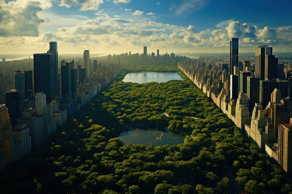 Central Park architecture cityscape outdoors. AI generated Image by rawpixel.