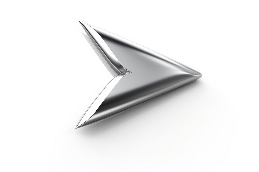 Arrow icon white background weaponry origami. AI generated Image by rawpixel.