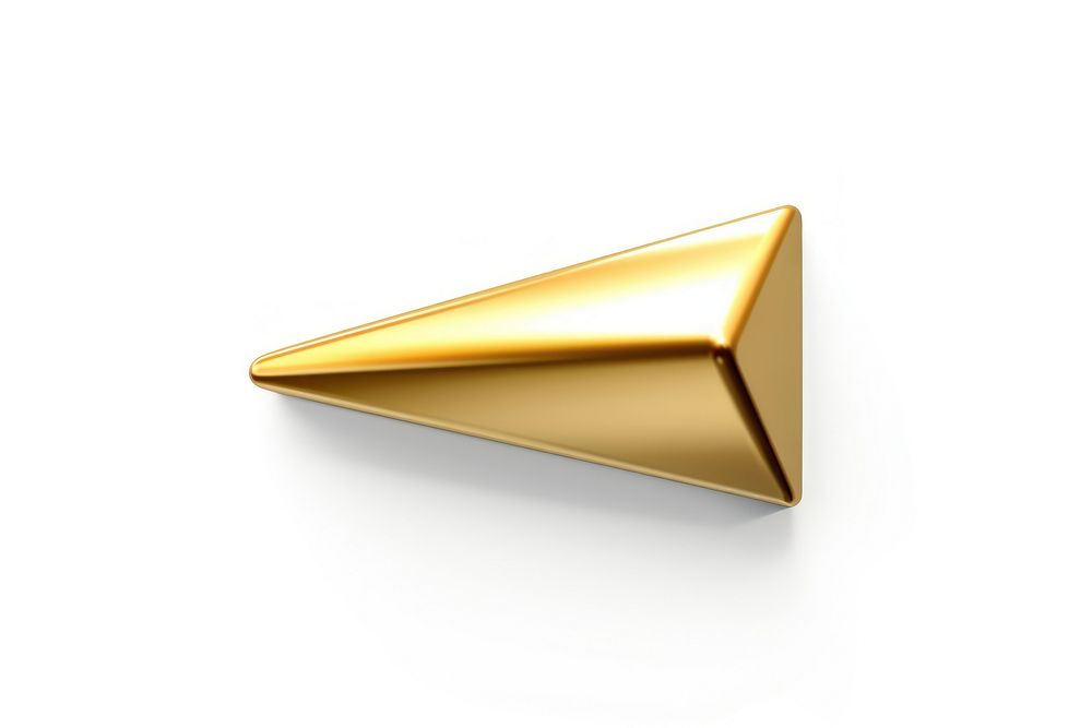 Arrow icon gold white background simplicity. AI generated Image by rawpixel.