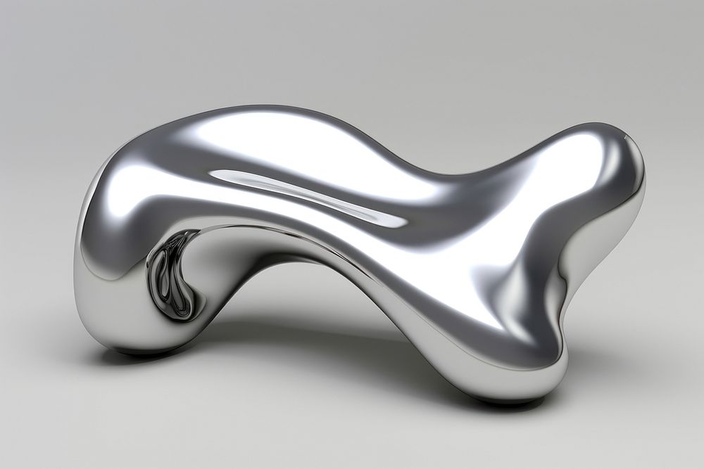 Fluid shape chrome silver steel. AI generated Image by rawpixel.