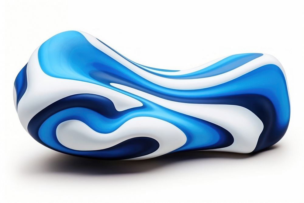 Fluid shape white blue white background. AI generated Image by rawpixel.