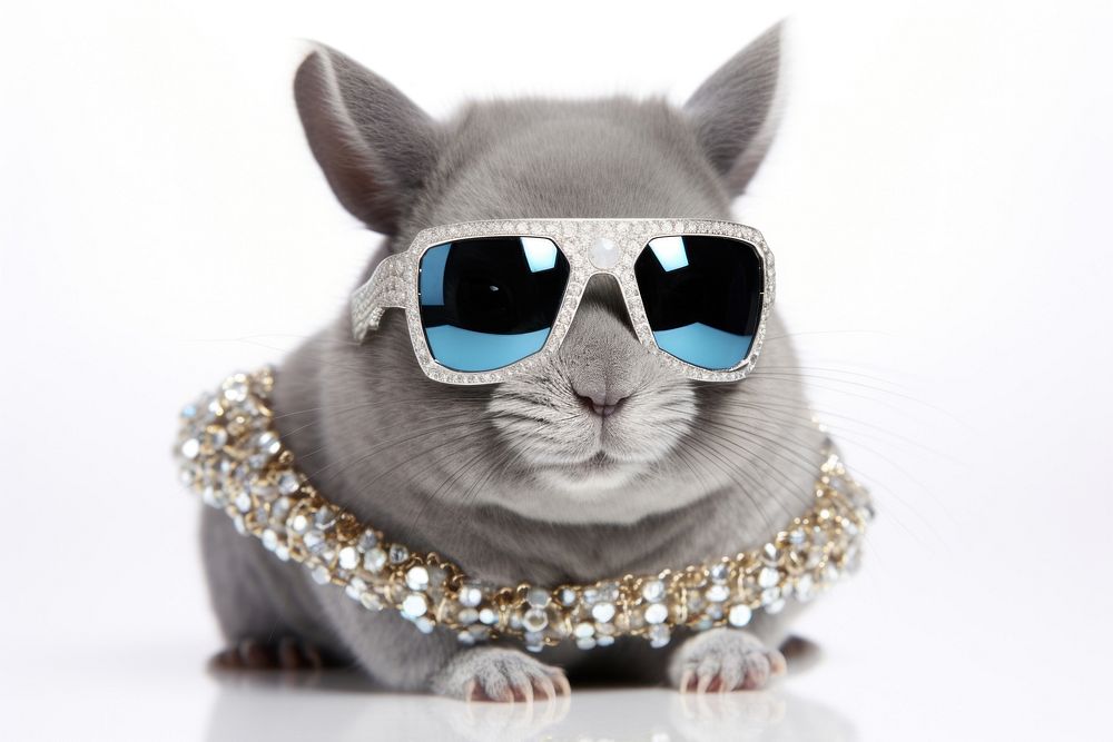 Chinchilla animal pet accessories. AI generated Image by rawpixel.