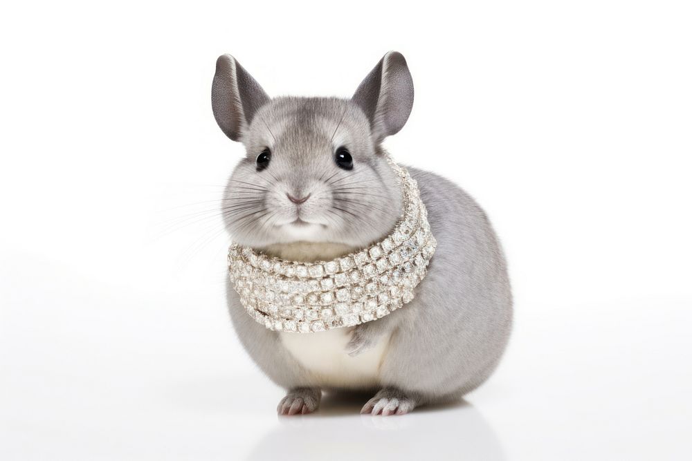 Chinchilla jewelry animal rodent. AI generated Image by rawpixel.